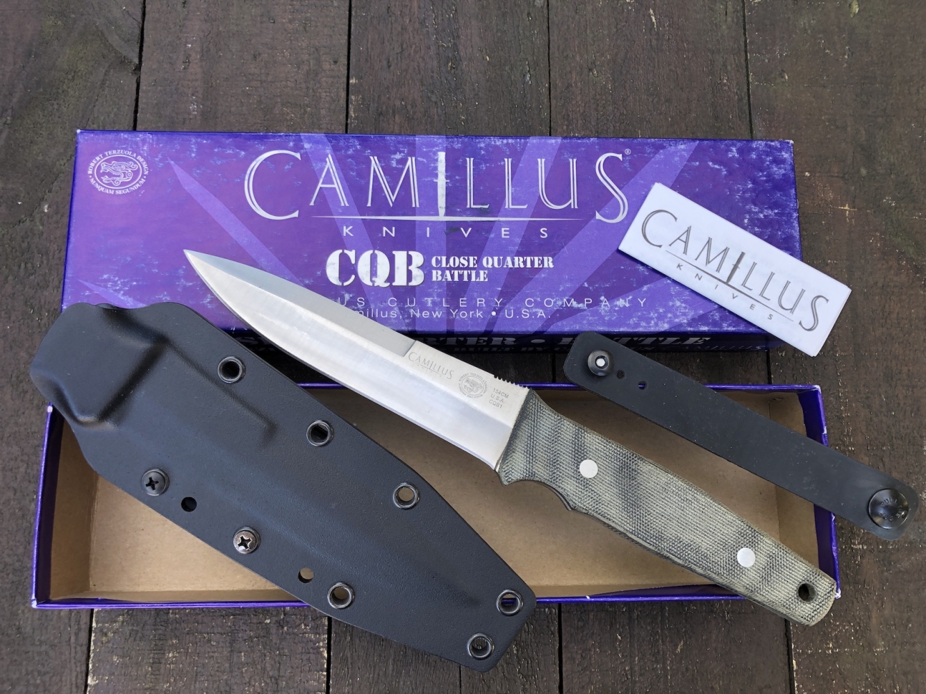 Camillus 1990's Close Quarter Battle Fixed Blade Knife in