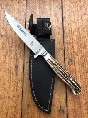 Boker Tree Brand Solingen German Made Nicker Fixed Blade Knife with Deer  Antler Handle & Custom